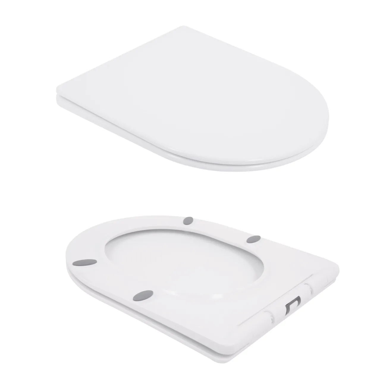 Унитаз напольный Qtap Swan Ultra Quiet с сиденьем Soft-close 640x360x835 мм QT16222182TW White Фото - 8