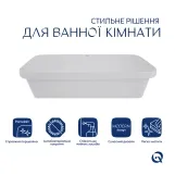 Комплект Qtap Scorpio: Раковина врезная прямоугольная 615х390х150 мм White + Донный клапан PU02 Фото - 2