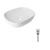 Комплект Qtap Aquarius: Раковина накладная прямоугольная 470x380x120 мм White + Донный клапан PU02
