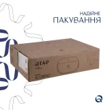 Комплект Qtap Scorpio: Раковина накладна овальна 500x380x120 мм White + Донний клапан PU02 Фото - 4