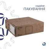 Комплект Qtap Stork: Раковина накладная квадратная 430x430x125 мм White + Донный клапан PU02 Фото - 4