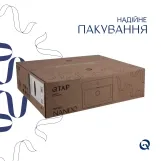 Комплект Qtap Nando LT: Раковина подвесная прямоугольная 500х420х130 мм Matt Black + Донный клапан PU03O Фото - 6