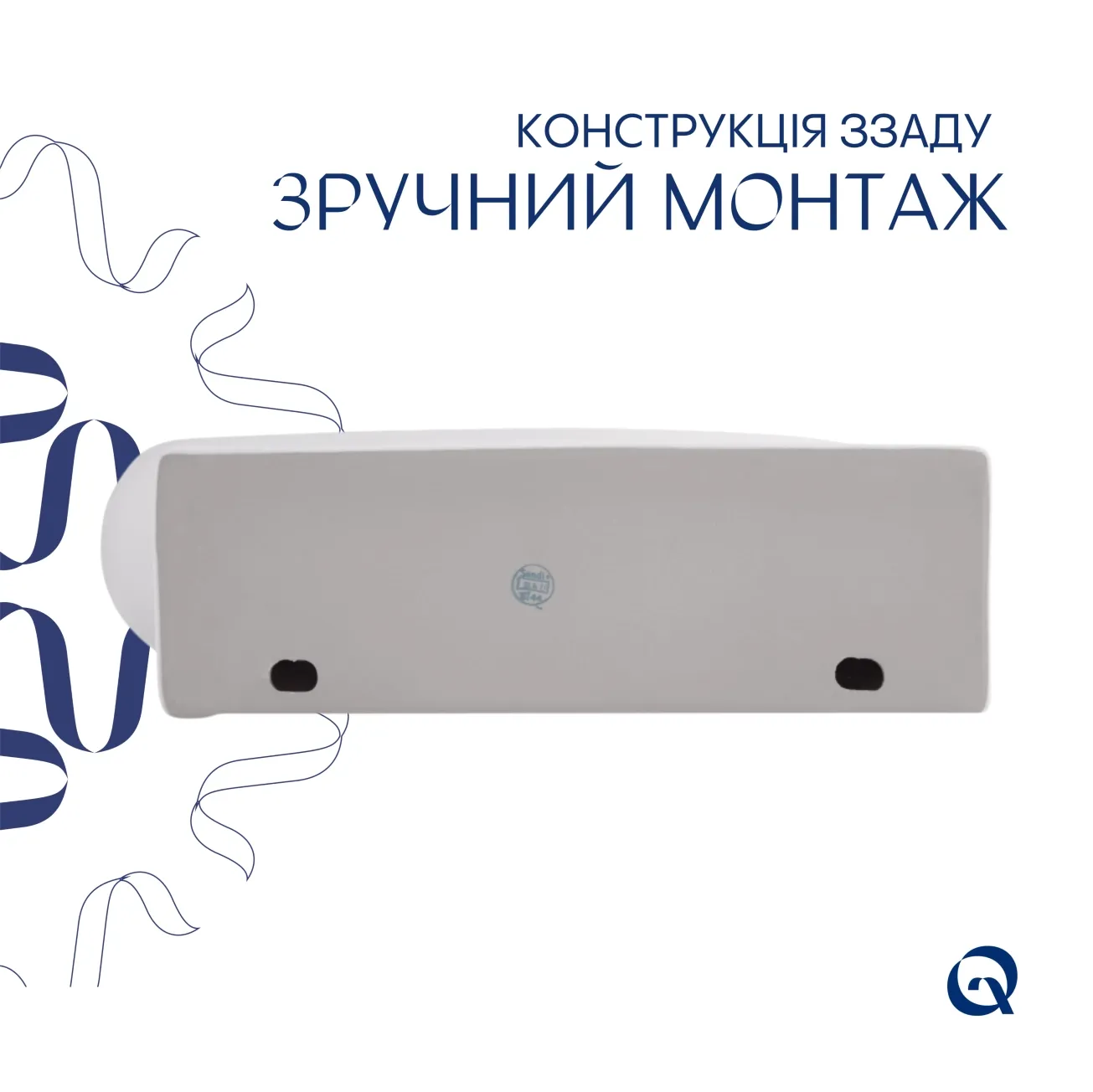 Комплект Qtap Leo: Раковина подвесная овальная левая 430x285x160 мм White + Донный клапан PU02O Фото - 4