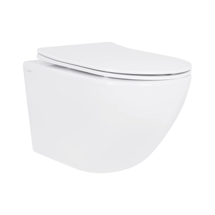 Унитаз подвесной Qtap Jay безободковый с сиденьем Soft-close QT07335175W