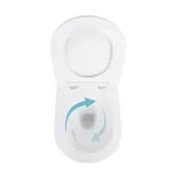 Унитаз подвесной Qtap Swan безободковый с сиденьем Soft-close QT16335180W Фото - 5