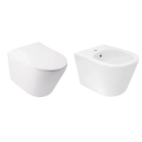 Комплект Qtap Swan 2 в 1: унитаз подвесной Rimless + биде подвесное (SD00053559)