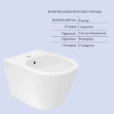Комплект Qtap Swan 2 в 1: унитаз подвесной Rimless + биде подвесное (SD00053559) Фото - 3