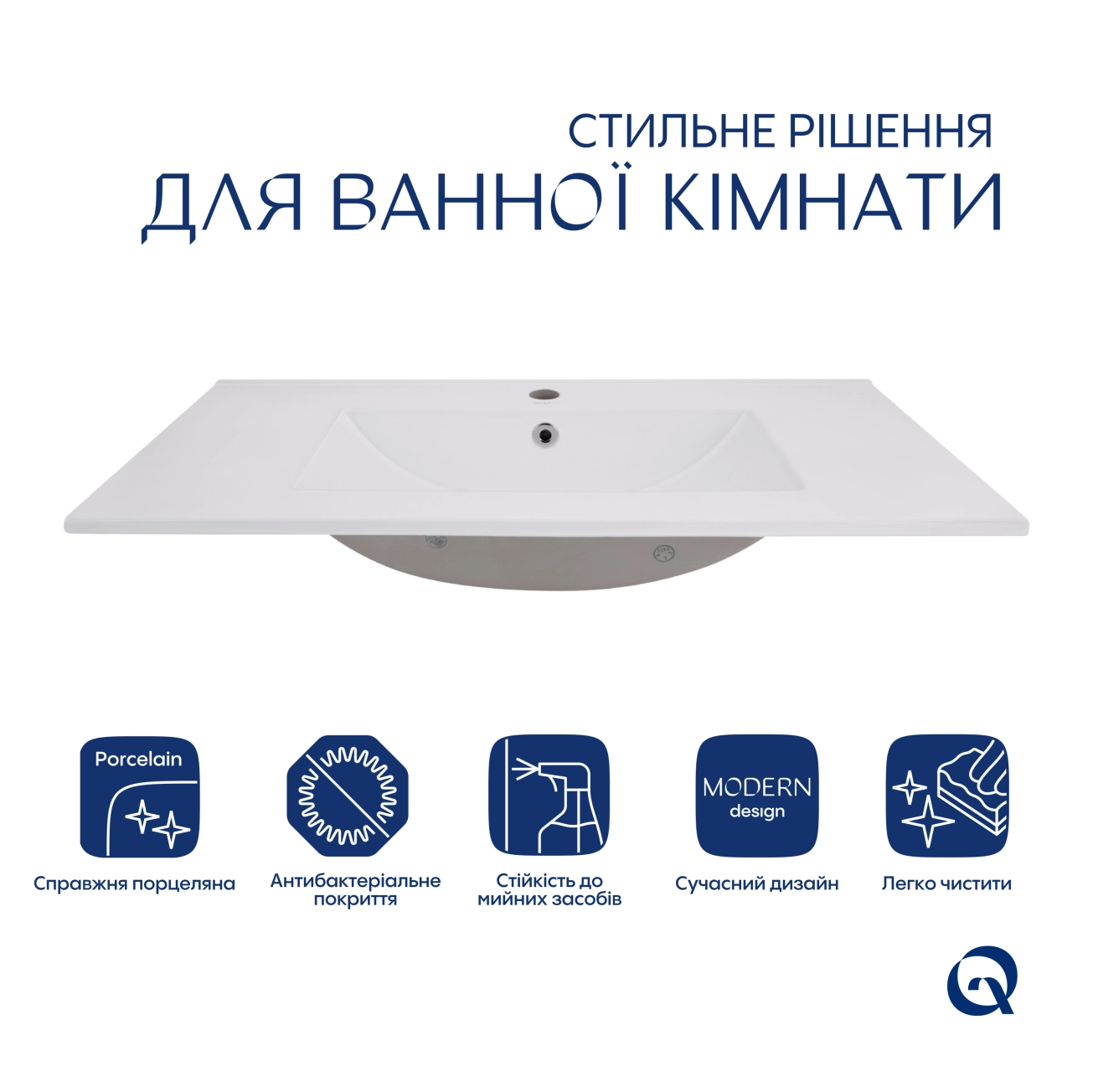 Раковина Qtap Albatross  820х460х180 White QT01113080CW1 Фото - 2