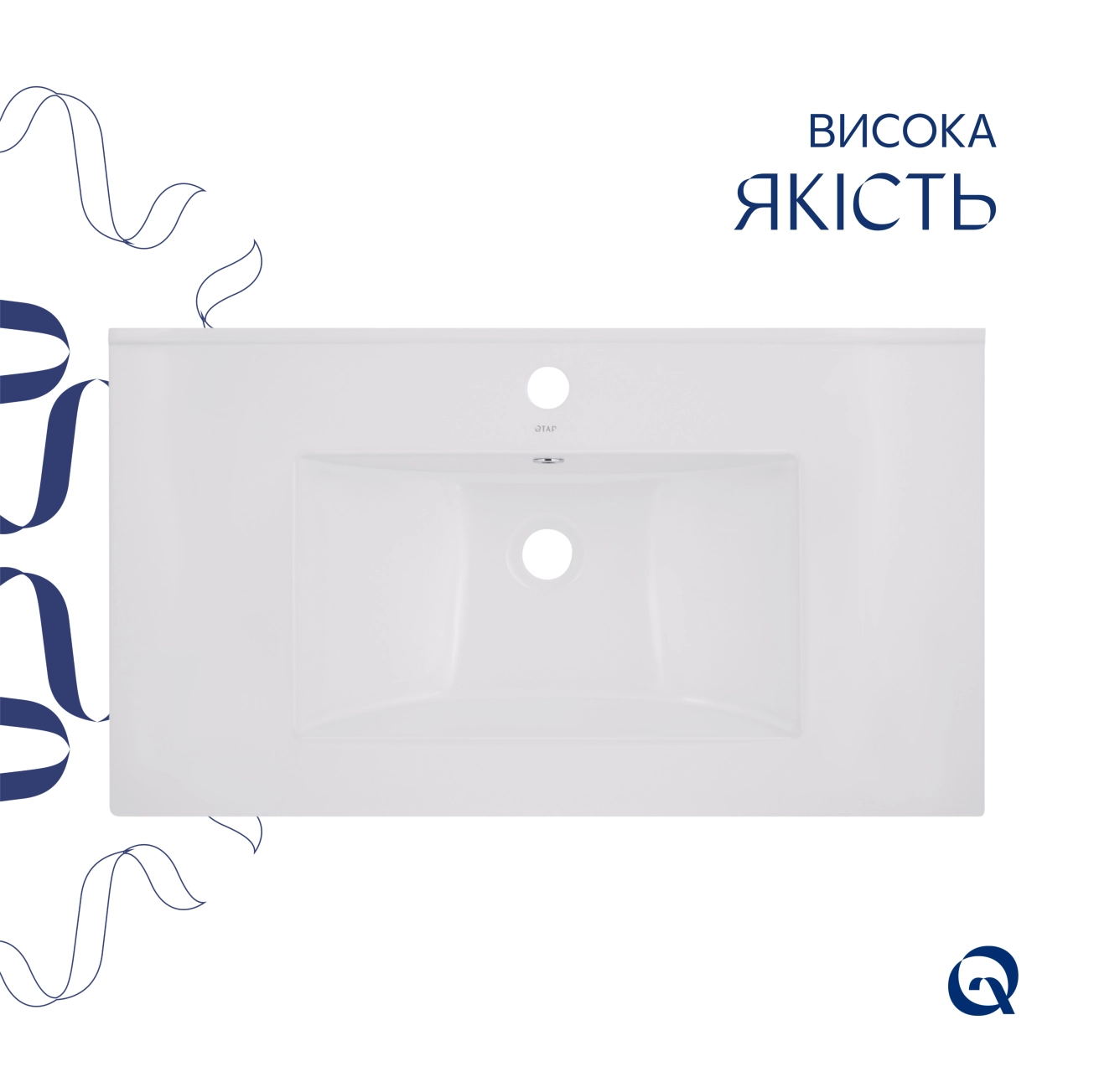 Раковина Qtap Albatross  820х460х180 White QT01113080CW1 Фото - 3