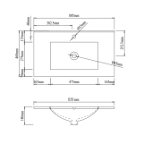 Раковина Qtap Albatross  820х460х180 White QT01113080CW1 Фото - 1
