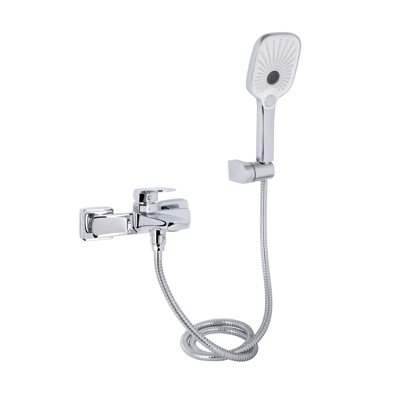 Змішувач для ванни Qtap Tern (c душевым гарнитуром) QTTER259CRM47586 Chrome