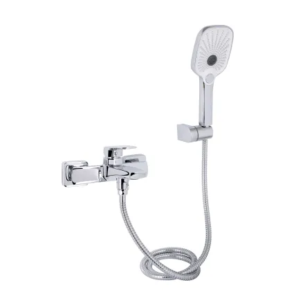 Змішувач для ванни Qtap Tern (c душевым гарнитуром) QTTER259CRM47586 Chrome