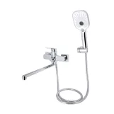Смеситель для ванны Qtap Tern с длинным поворотным изливом (с душевым гарнитуром) QTTER260CRM47587 Chrome Фото - 2