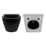 Комплект Qtap Robin Matt Black 2 в 1: унитаз подвесной Ultra Quiet QT13332381АSMB + биде подвесное QT1355046FMB (SD00053752) Фото - 1
