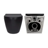 Комплект Qtap Robin Matt Black 2 в 1: унитаз подвесной Ultra Quiet QT13332381АSMB + биде подвесное QT1355046FMB (SD00053752) Фото - 4