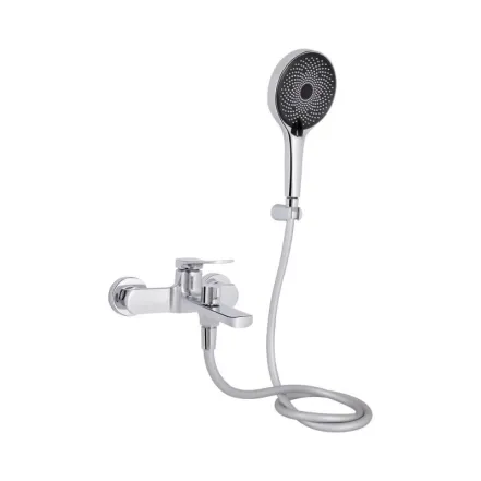 Смеситель для ванны Qtap Slavonice (с душевым гарнитуром) QTSLV259CRM48034 Chrome (SD00054158)