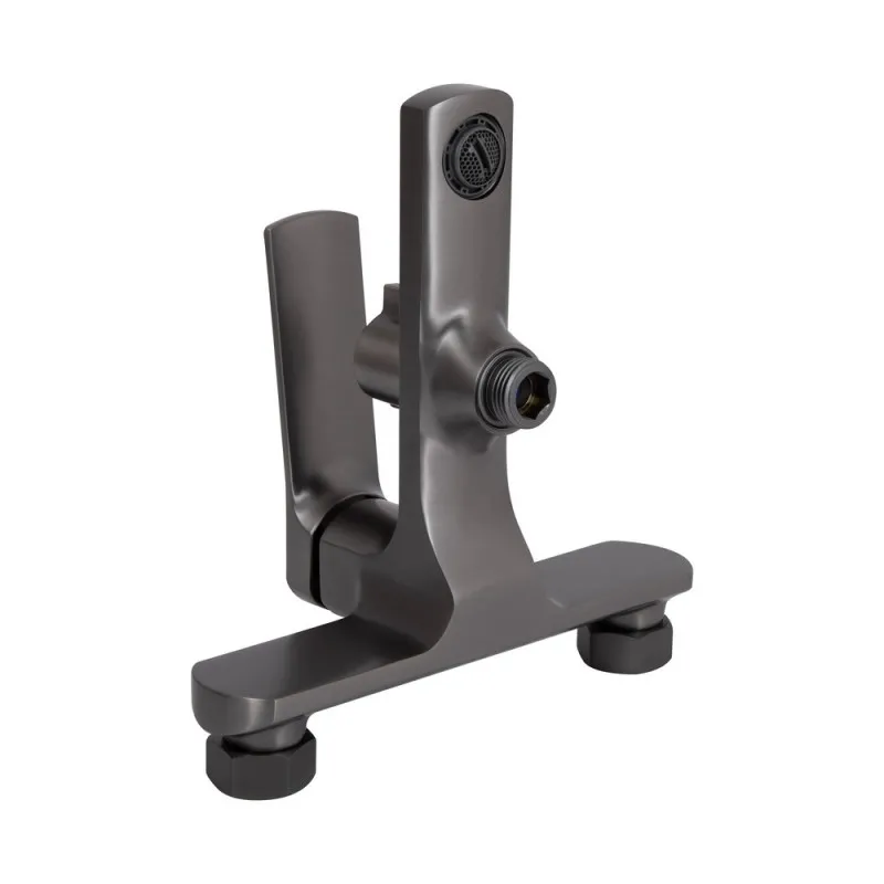 Смеситель для ванны Qtap Slavonice (с душевым гарнитуром) QTSLV259GMB48035 Gunmetal Black PVD (SD00054159) Фото - 4