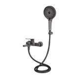 Смеситель для ванны Qtap Slavonice (с душевым гарнитуром) QTSLV259GMB48035 Gunmetal Black PVD (SD00054159) Фото - 5