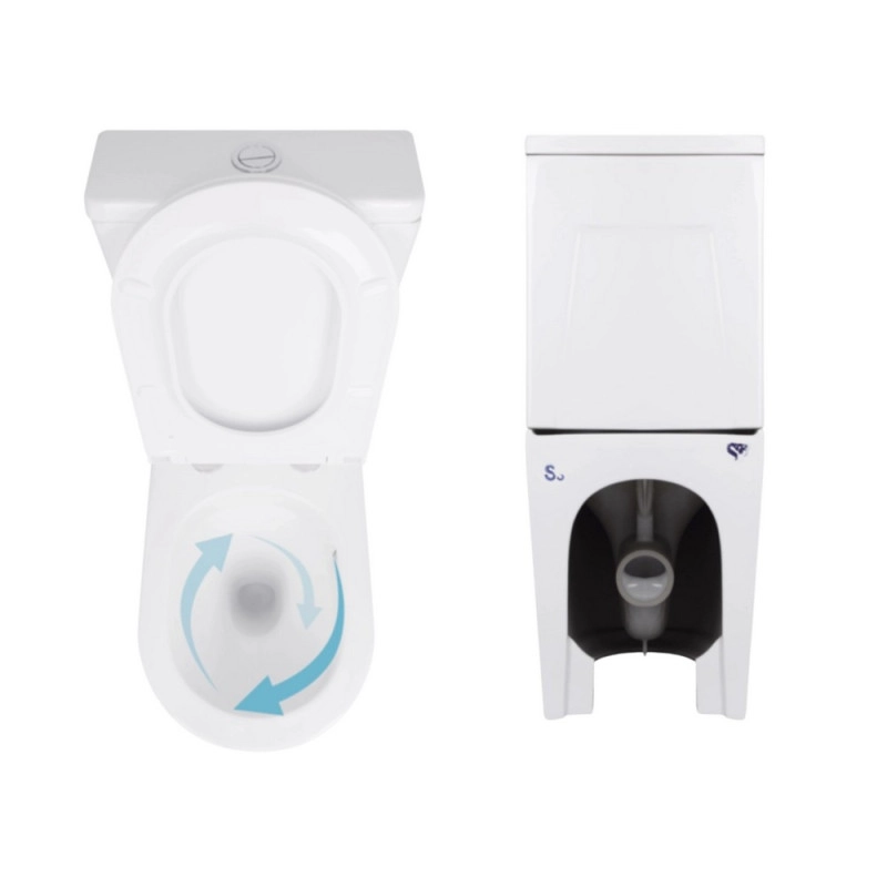 Комплект унітазів Qtap Scorpio Ultra Quiet + Kalao Rimless кераміка білий (SD00054163) Фото - 4