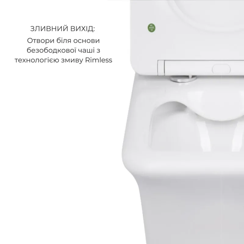 Комплект унитазов Qtap Scorpio Ultra Quiet + Kalao Rimless керамика белый (SD00054163) Фото - 2