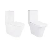 Комплект унитазов Qtap Scorpio Ultra Quiet + Kalao Rimless керамика белый (SD00054163)
