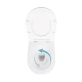 Унитаз подвесной Qtap Scorpio безободковый Ultra Quiet с сиденьем Soft-close QT14332380ASW Фото - 4