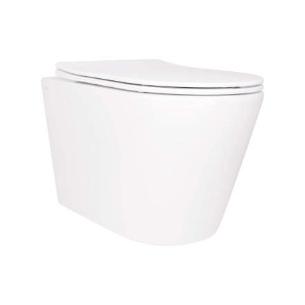 Унітаз підвісний Qtap Scorpio безободковий Ultra Quiet з сидінням Soft-close QT14332380ASW