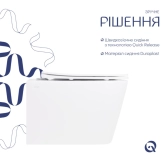 Унитаз подвесной Qtap Crow Rimless керамический белый с сиденьем Slim Duroplast Soft-close Quick Release (SD00054228) Фото - 4
