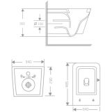 Унитаз подвесной Qtap Crow Rimless керамический белый с сиденьем Slim Duroplast Soft-close Quick Release (SD00054228) Фото - 6
