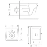 Унітаз підвісний Qtap Crow Rimless керамічний білий з сидінням Slim Duroplast Soft-close Quick Release (SD00054228) Фото - 6