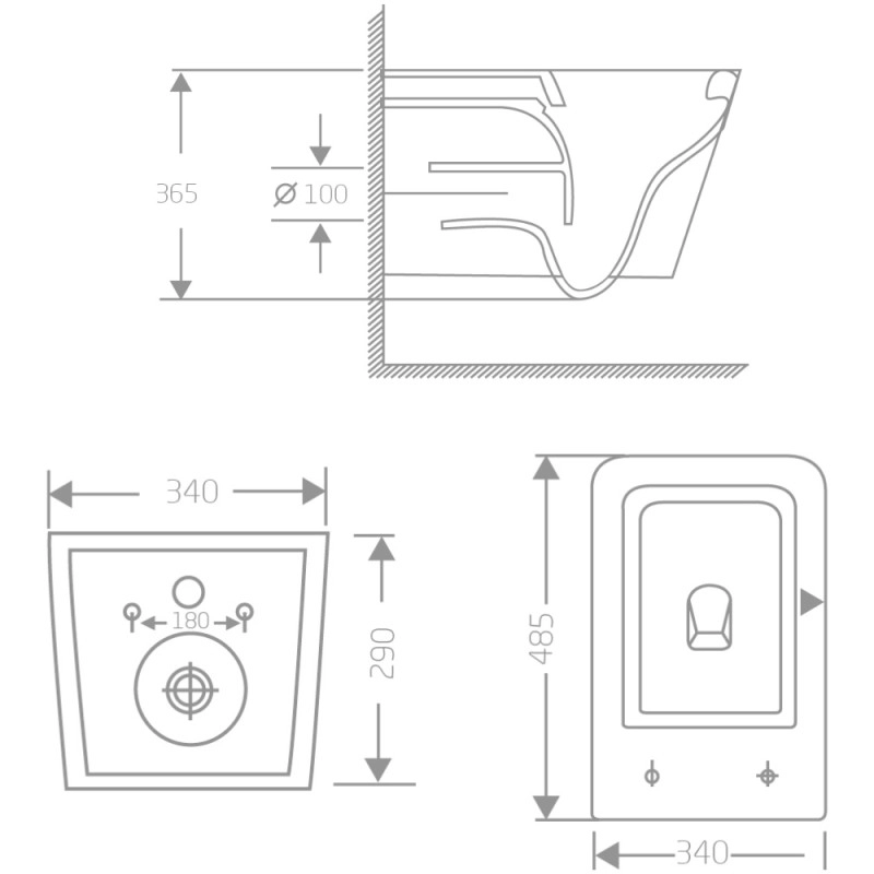 Унитаз подвесной Qtap Crow Керамика Черный с сиденьем Slim Duroplast (SD00054229) Фото - 1