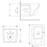 Унитаз подвесной Qtap Crow Керамика Черный с сиденьем Slim Duroplast (SD00054229) Фото - 1