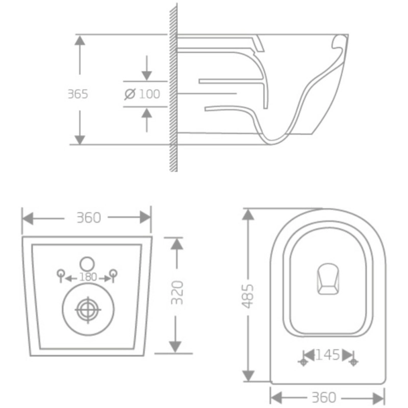 Унітаз підвісний Qtap Jay Rimless керамічний білий з сидінням Slim Duroplast (SD00054231) Фото - 6