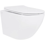 Унітаз підвісний Qtap Jay Rimless керамічний білий з сидінням Slim Duroplast (SD00054231)