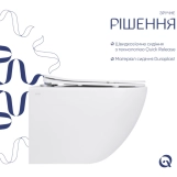Унітаз підвісний Qtap Jay Rimless керамічний білий з сидінням Slim Duroplast (SD00054231) Фото - 4
