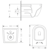 Унітаз підвісний Qtap Jay Rimless керамічний білий з сидінням Slim Duroplast (SD00054231) Фото - 6