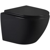 Унітаз підвісний Qtap Jay Ultra Quiet кераміка Matt Black з сидінням (SD00054232)