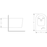 Біде підвісне Qtap  Swan 485х360х320 мм, White QT16555379W (SD00054236) Фото - 1