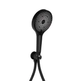 Комплект для душа Qtap Robin Black Chrome: Смесители QTROB4060102K+QTROB1060M102K+Тримач QT829910842854GRP+Шланг QTHADPVC160G+Лейка QTRUCA120R3GRP Фото - 5