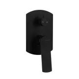 Комплект для душа Qtap Robin Black Chrome: Смесители QTROB4060102K+QTROB1060M102K+Тримач QT829910842854GRP+Шланг QTHADPVC160G+Лейка QTRUCA120R3GRP Фото - 6