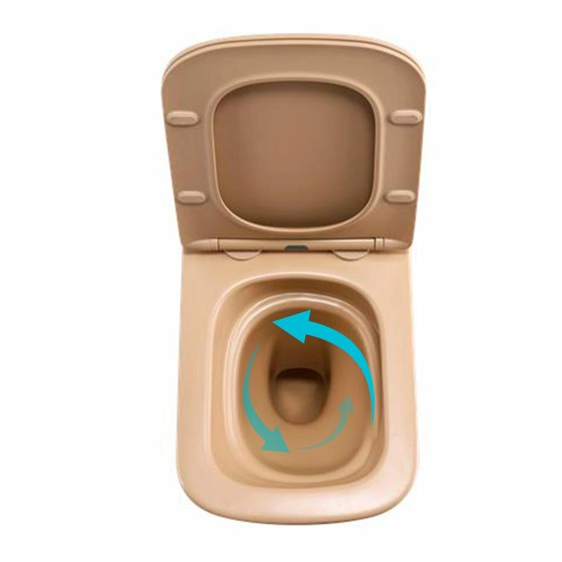 Унитаз подвесной Qtap Tern Ultra Quiet Керамика бежевый с сиденьем Slim (SD00054290) Фото - 5