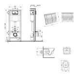 Готове рішення Qtap для ванної кімнати: підвісний унітаз Swan Ultra Quiet 520x360x320 + комплект інсталяції Nest 4 в 1 (кругла клавіша Satin) Фото - 1