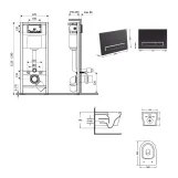Готовое решение Qtap для ванной комнаты: подвесной унитаз Jay Ultra Quiet 520x360x320 + комплект инсталляции Nest 4 в 1 (линейная клавиша Black mat) Фото - 1