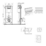 Готовое решение Qtap для ванной комнаты: подвесной унитаз Crow Ultra Quiet 520x360x290 + комплект инсталляции Nest 4 в 1 (линейная клавиша Chrome) Фото - 1