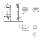 Готове рішення Qtap для ванної кімнати: підвісний унітаз Swan Ultra Quiet 520x360x320 + комплект інсталяції Nest 4 в 1 (кругла клавіша Chrome) Фото - 1