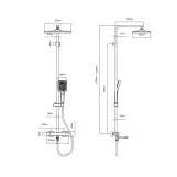 Душова система універсальна Qtap Sloup термостатична QTSLO51103OC48217 Chrome (SD00054341) Фото - 8