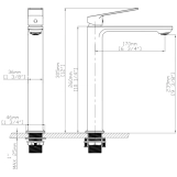 Змішувач для раковини високий Qtap Capricorn, Chrome QTCAP1060H102C48220 (SD00054344) Фото - 7
