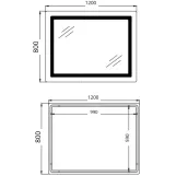 Зеркало Qtap Cardinal (CA2) 1200х800 с LED-подсветкой QT0478C1208048454 (SD00054578) Фото - 8