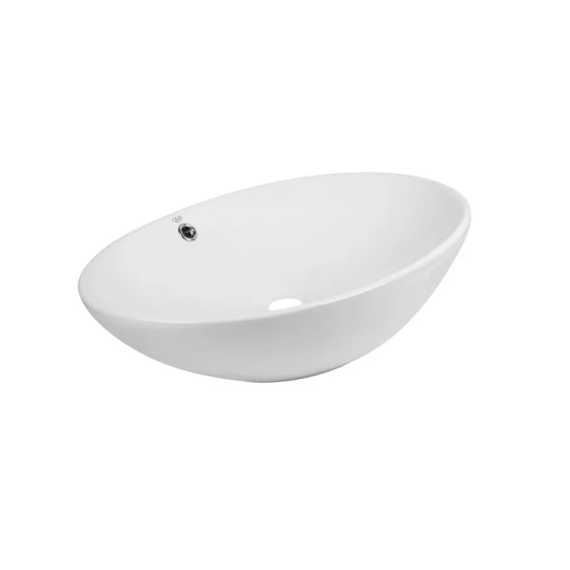 Комплект Qtap Dove: Раковина накладна 635x420x150 мм, White, овальна + Донний клапан Pop-up PU02O Фото - 3