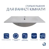 Комплект Albatross: Раковина врізна меблева 620x460x180 мм, White, прямокутна + Донний клапан Pop-up PU02O Фото - 2